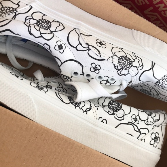 Vans era u color floral white sneaker shoes - Picture 3 of 3